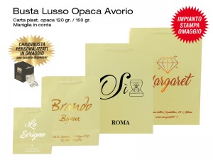 BUSTE IN CARTA LUSSO OPACA AVORIO